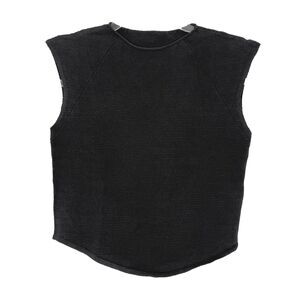 HALARA Textured Cropped Crewneck Muscle Tank XS Black Stretch Slim Fit NWT B5